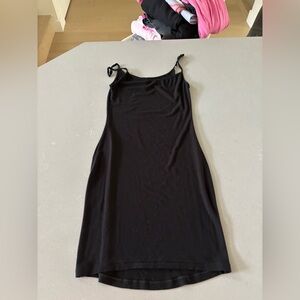 SKIMS Black Ribbed mini dress